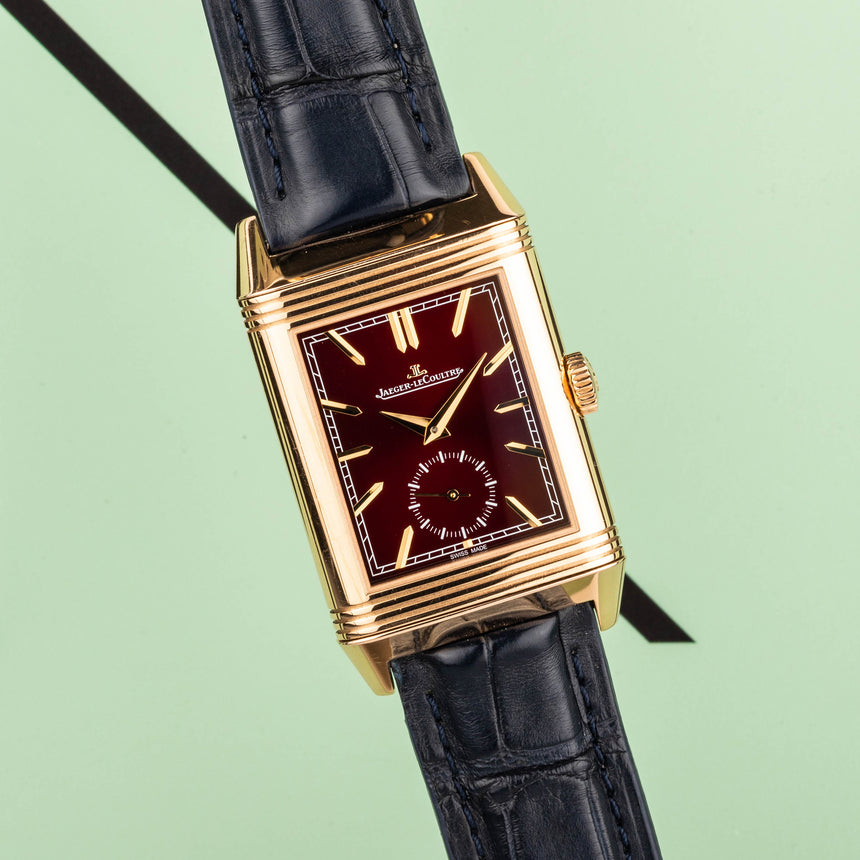 2021 JLC Rose gold Reverso Tribute dual time Fagliano edition ref