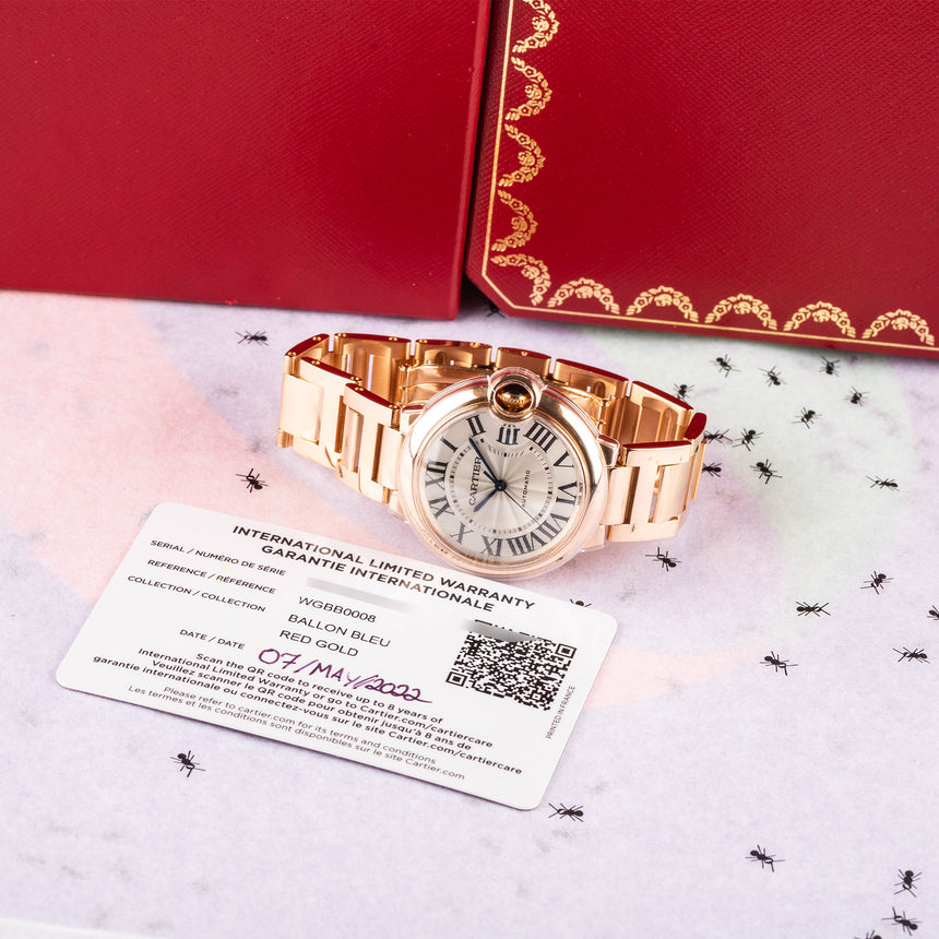 2022 (may) Cartier Ballon Bleu red gold ref WGBB0008 NEW FULL